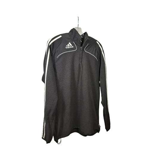 Adidas Zipper Fleece Jacke / Black 3-Stripes / Size 7 (≈ L/XL) – Vintage Y2K Training Jacket