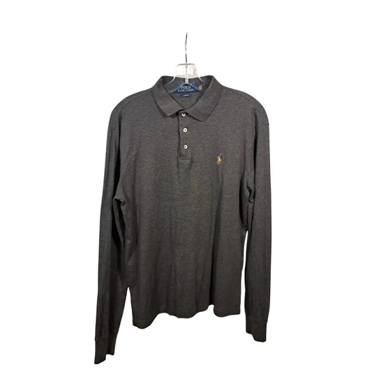 Vintage Polo Ralph Lauren Longsleeve Shirt – Dunkelgrau, Größe L | Classic Polo Style